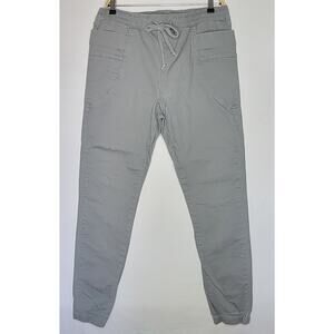 VICTORIOUS Men's Slim-Fit Drop-Crotch Twill Joggers Side Hip Pockets sz XL Gray
